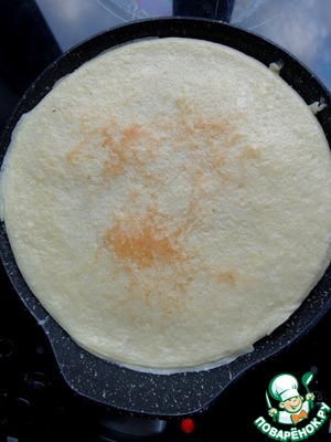 Полента-блин с творогом и сыром