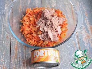 Пирог с тунцом и яйцом "Новогодний"