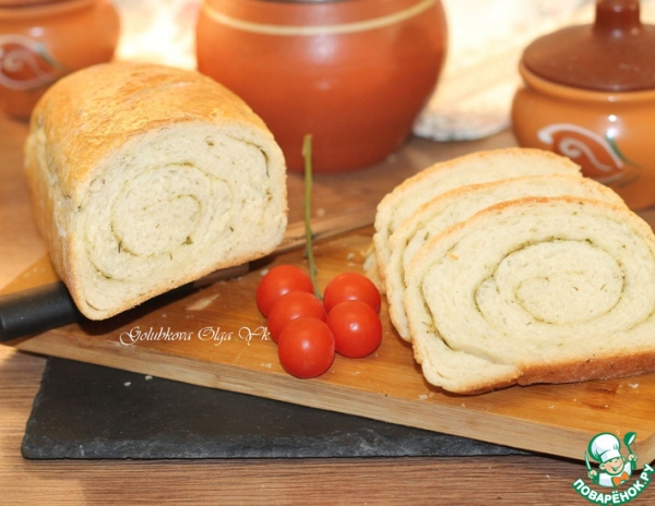 Хлеб из слоеного теста с травами Хлеб из слоеного теста с травами