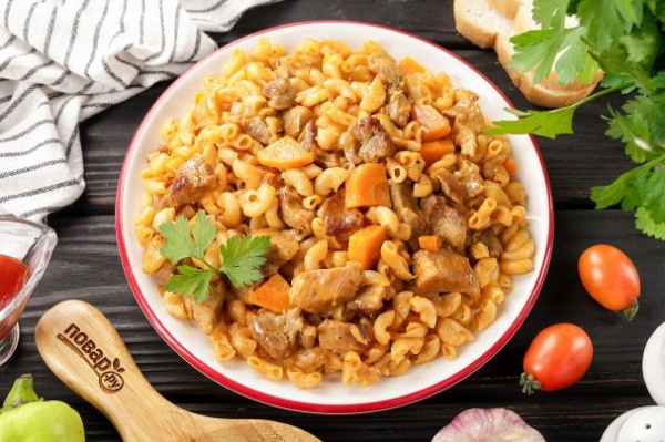 Макароны с мясом в мультиварке Макароны с мясом в мультиварке