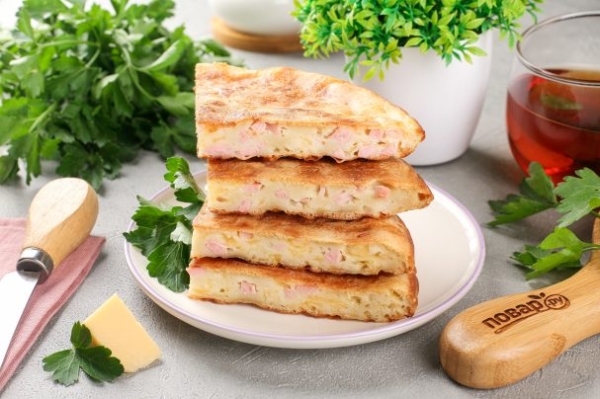 Пирог с одним яйцом на сковороде Пирог с одним яйцом на сковороде