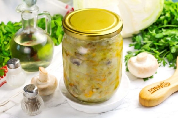 Капуста с грибами на зиму Капуста с грибами на зиму