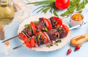 Шашлык из говядины в духовке