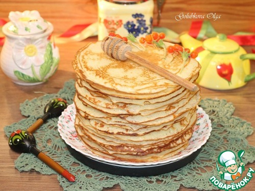 Блины приготовленные на взбитых белках Блины приготовленные на взбитых белках