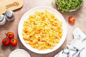 Тушеная капуста с рисом