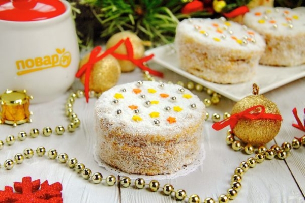 Пирожные "Медовые сласти" на Новый год 2024 Пирожные "Медовые сласти" на Новый год 2024