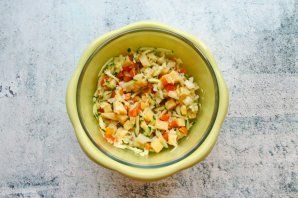 Винегрет со свежей капустой и огурцом Винегрет со свежей капустой и огурцом