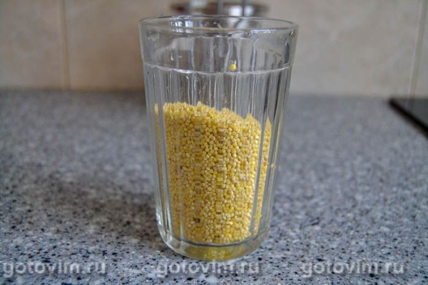 Пшённая каша с плавленым сыром и яйцом Пшённая каша с плавленым сыром и яйцом