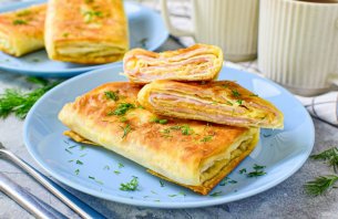 Лаваш с ветчиной и сыром