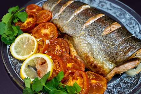 Форель запеченная в духовке целиком