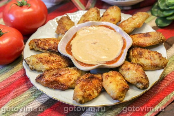 Куриные крылышки в с чесноком и разрыхлителем в духовке Куриные крылышки в с чесноком и разрыхлителем в духовке