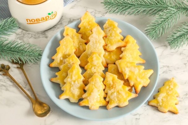 Творожное печенье «Елочки» Творожное печенье «Елочки»