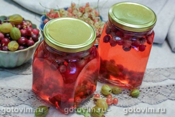 Мохито из крыжовника с лимоном и мятой (компот на зиму) Мохито из крыжовника с лимоном и мятой (компот на зиму)