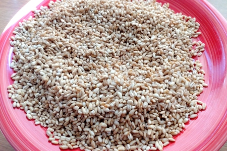 Перловка с овощами и грибами