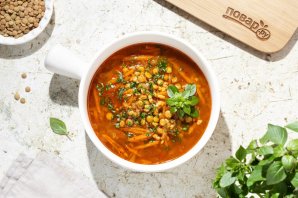 Турецкий суп из зеленой чечевицы Турецкий суп из зеленой чечевицы