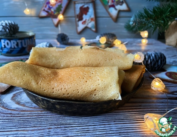 Тонкие блинчики с риетом из тунца Тонкие блинчики с риетом из тунца