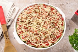 Запеканка из кабачков с картошкой и фаршем в духовке Запеканка из кабачков с картошкой и фаршем в духовке