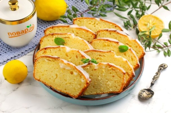 Лимонный кекс в глазури Лимонный кекс в глазури