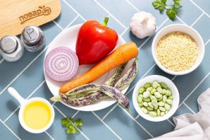 Паста орзо с овощами Паста орзо с овощами