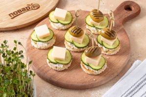 Канапе с огурцом и сыром Канапе с огурцом и сыром