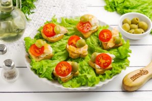 Канапе с креветками