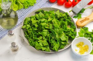 Семга со шпинатом