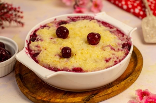 Рисовая запеканка с вишней Рисовая запеканка с вишней