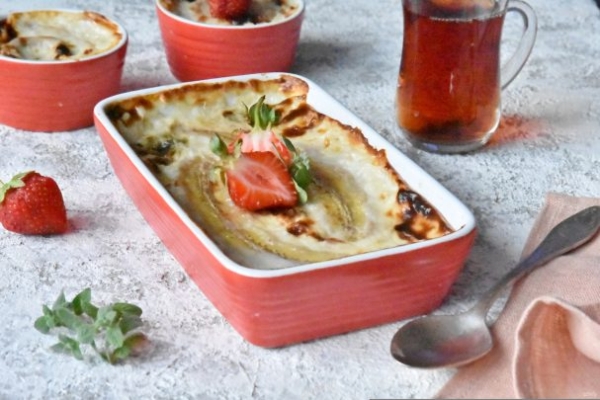 Рисовый пудинг с бананами Рисовый пудинг с бананами