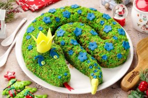 Новогодний торт "Зеленая Змея" Новогодний торт "Зеленая Змея"