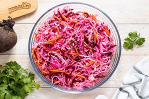 Капуста, квашенная со свеклой Капуста, квашенная со свеклой