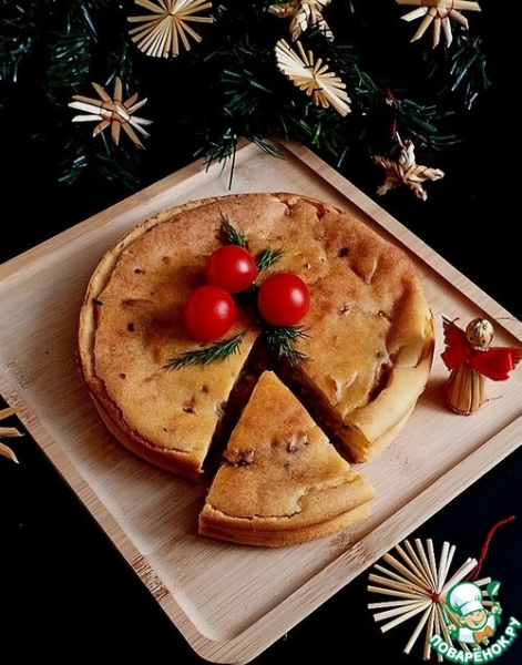 Закусочный пирог с индейкой и капустой Закусочный пирог с индейкой и капустой