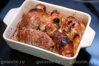 Свиные рулетики с вялеными томатами и моцареллой Свиные рулетики с вялеными томатами и моцареллой