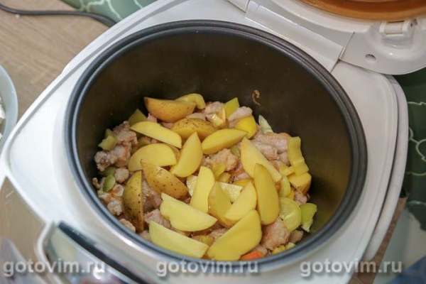 Бириани с мясом и овощами в мультиварке
