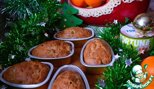 Сырные кексы с тунцом и горошком Сырные кексы с тунцом и горошком