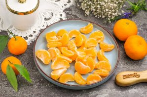 Торт с мандаринами без выпечки Торт с мандаринами без выпечки