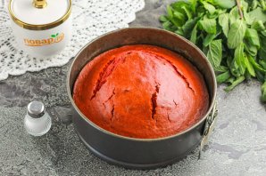 Торт "Красный бархат" на кефире Торт "Красный бархат" на кефире