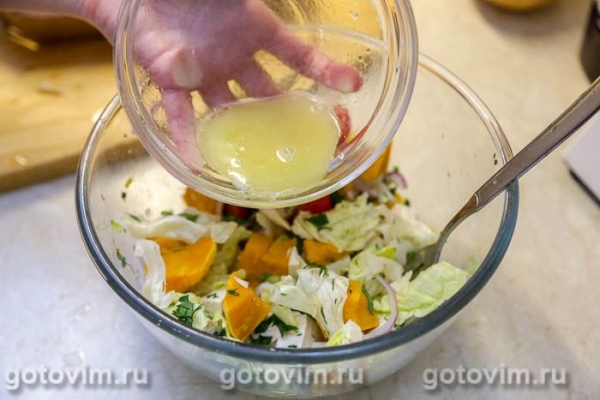 Салат из тофу с тыквой