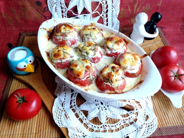 Помидоры фаршированные грибами, фаршем и кускусом Помидоры фаршированные грибами, фаршем и кускусом