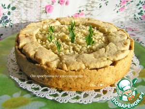 Мясной пирог с рисом, луком, яблоками Мясной пирог с рисом, луком, яблоками