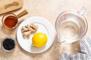 Имбирный чай с медом и лимоном Имбирный чай с медом и лимоном