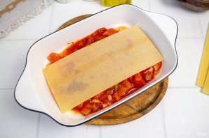 Лазанья с помидорами и сыром Лазанья с помидорами и сыром
