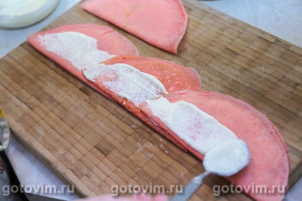 Блинный торт «Роза» с заварным кремом