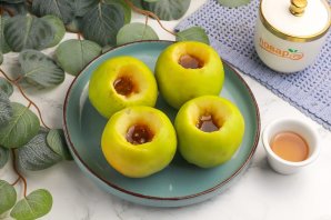 Яблоки с медом в аэрогриле Яблоки с медом в аэрогриле