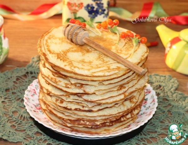 Блины приготовленные на взбитых белках Блины приготовленные на взбитых белках