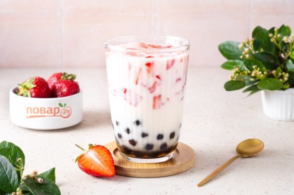 Бабл ти с клубникой Бабл ти с клубникой