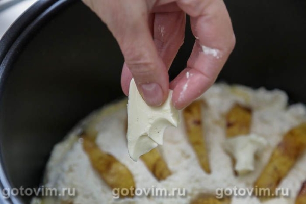 Творожная запеканка с грушей в мультиварке