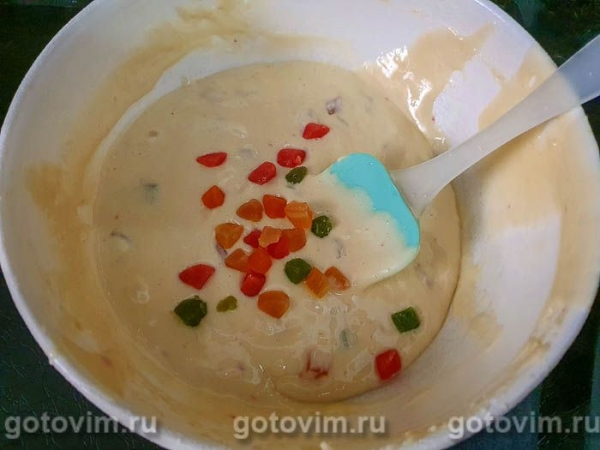 Кексы на йогурте с цукатами
