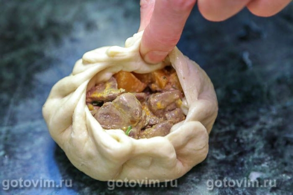 Бочонки с куриной печенью и тыквой
