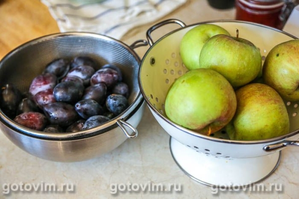 Компот из слив и яблок на зиму Компот из слив и яблок на зиму