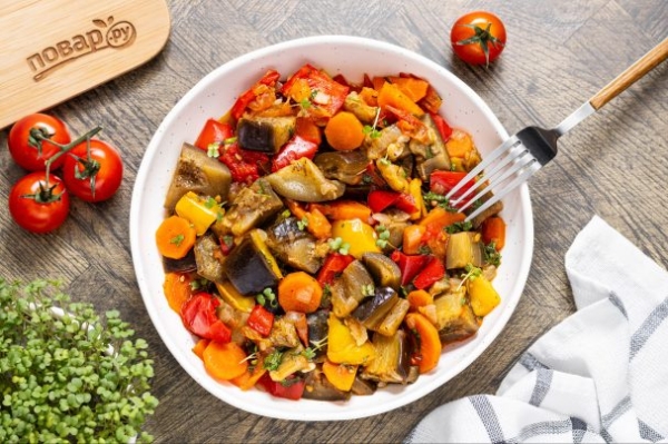 Рагу из баклажанов в мультиварке